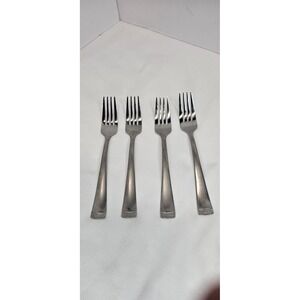 Cambridge Gratitude 7" Salad Dessert Forks Set 4 Satin Glossy Stainless